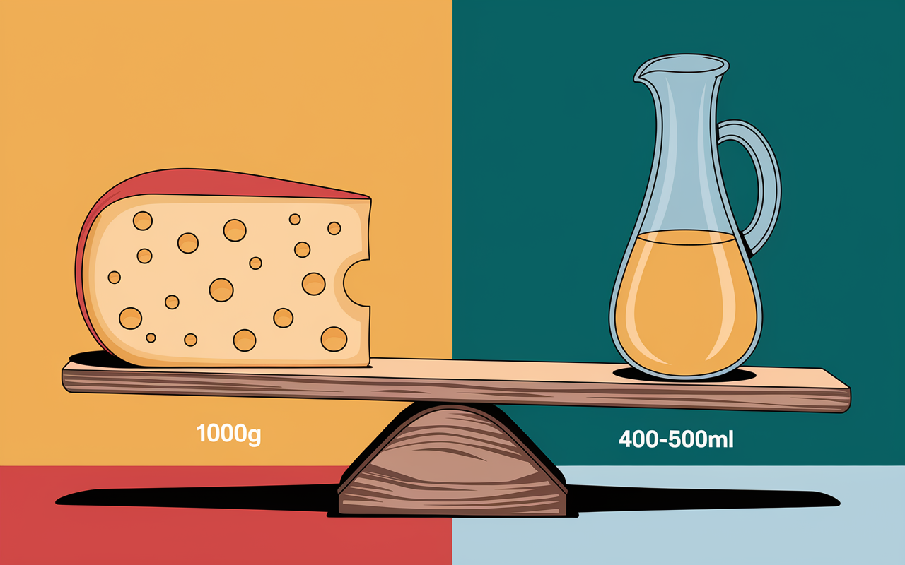 combien de vin blanc pour 1kg de fondue expliqué en image