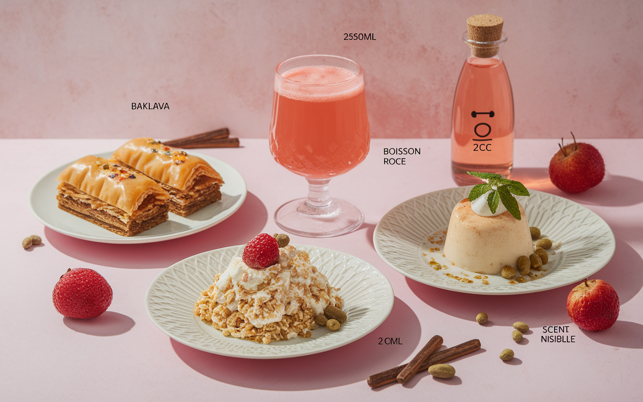 Recettes à la rose avec eau de rose alimentaire desserts plats