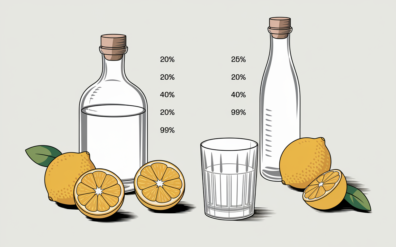 ingrédients et alternatives pour alcool limoncello maison