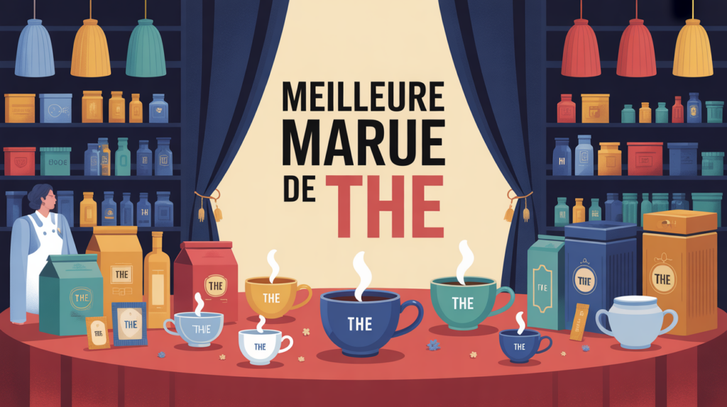 table avec thé vrac et tasses meilleur marque de thé