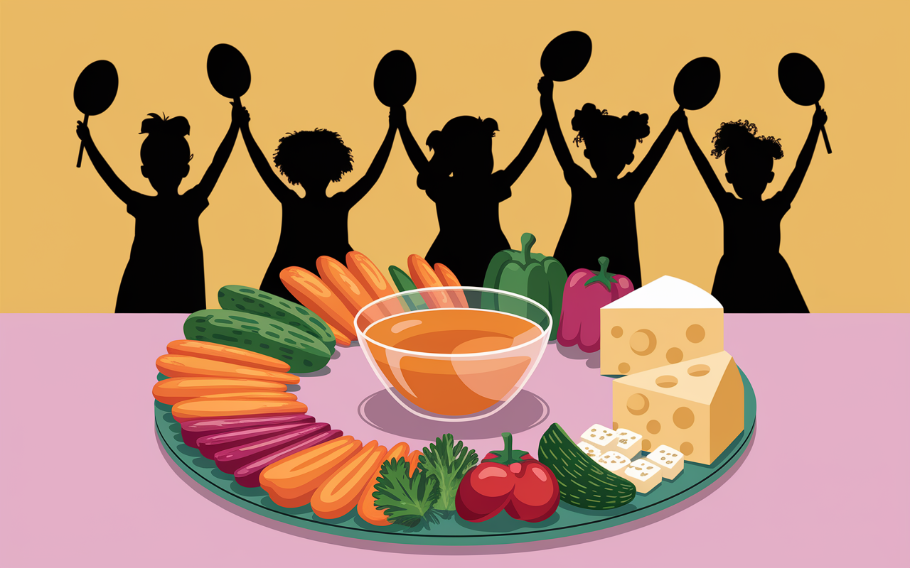 plateau crudités sauce crudité pour apéro enfants