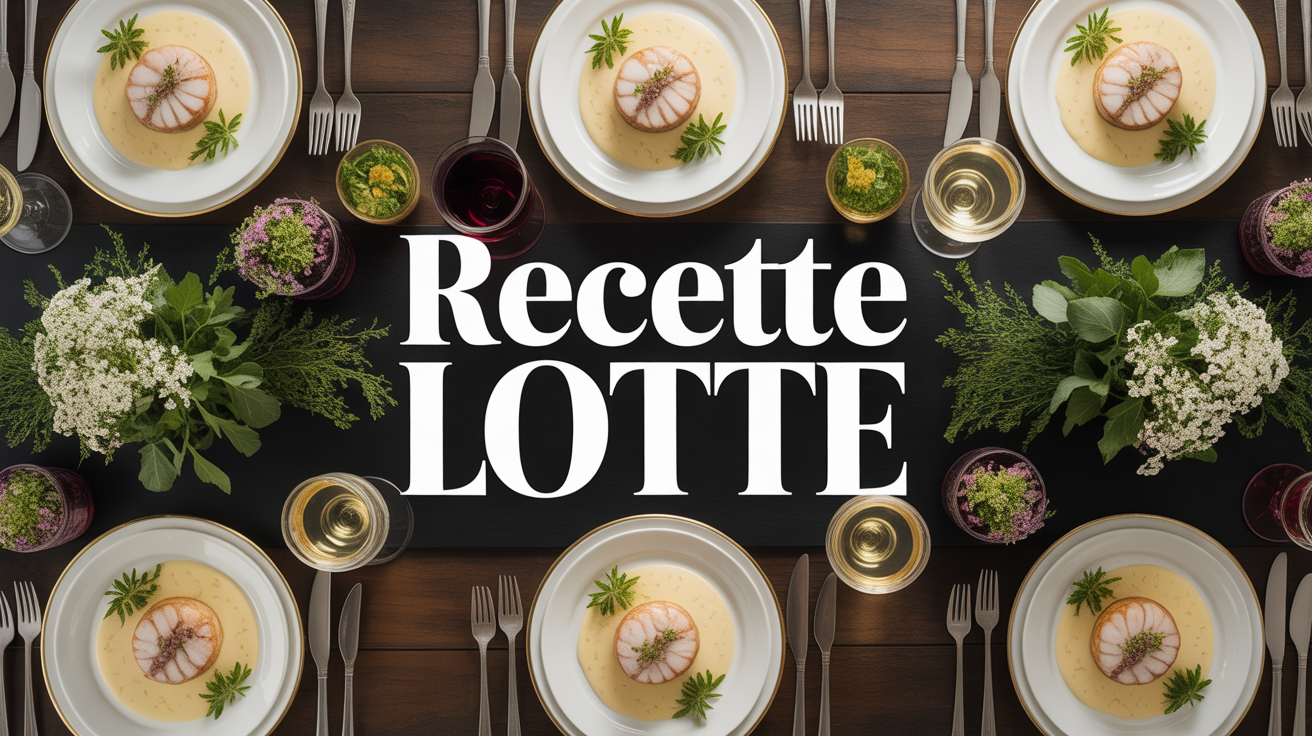 table dressée pour recette de lotte raffinée
