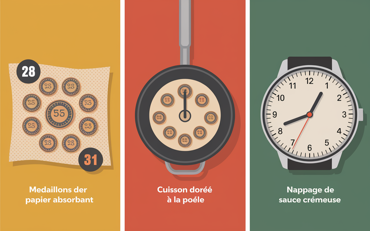 étapes cuisson pour recette de lotte raffinée