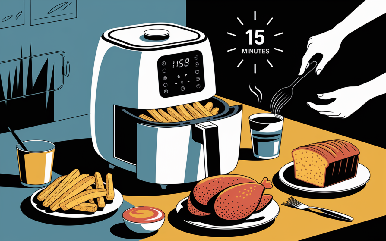 recette facile air fryer frites poulet rapide