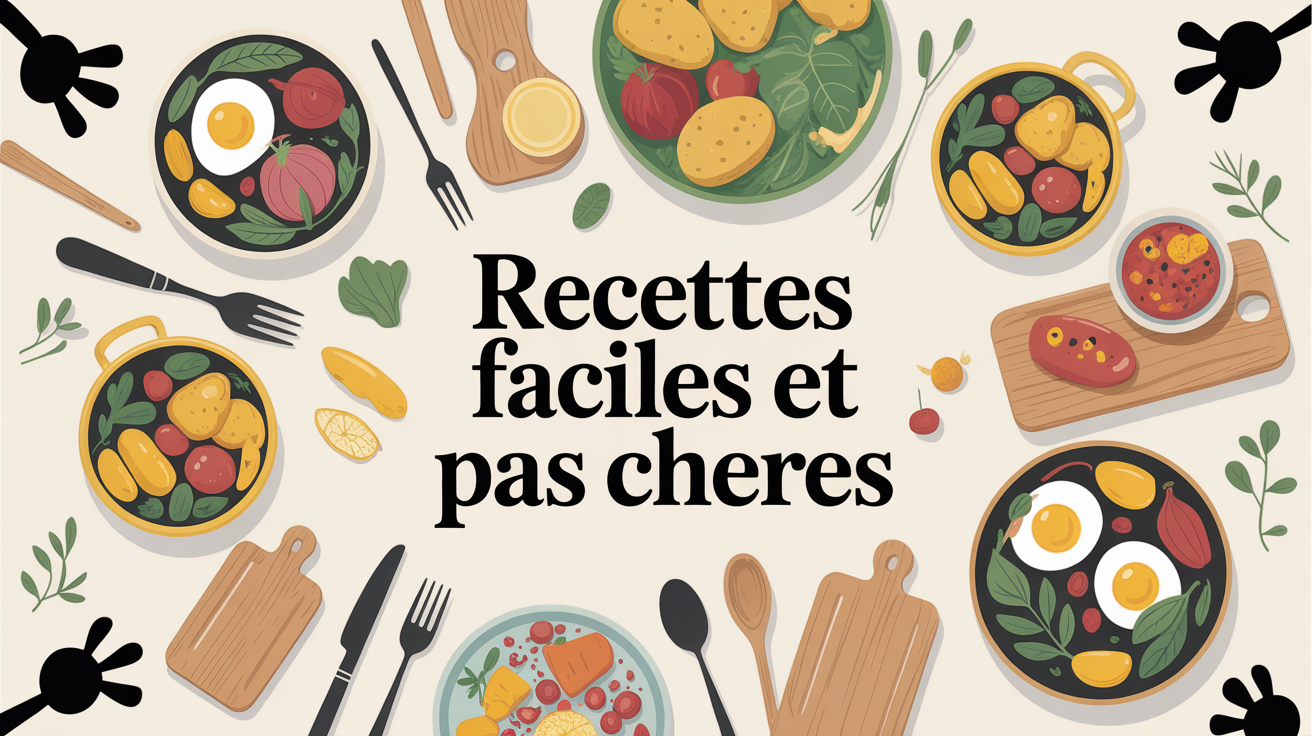 table conviviale avec plats recette facile pas cher