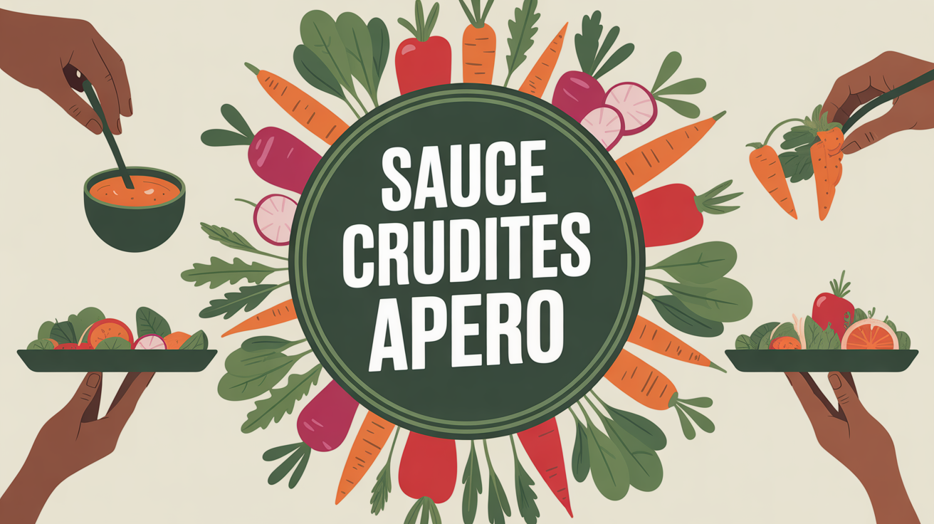 plateau avec sauce crudité pour apéro et crudités variées