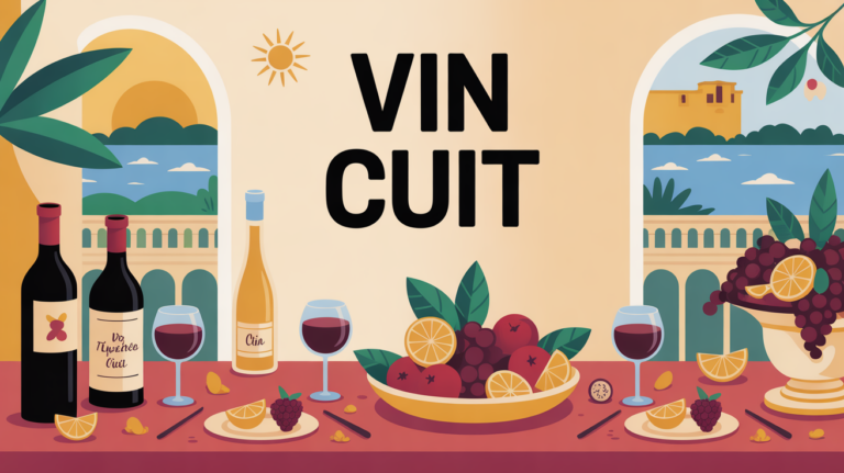 table apéritif français vin cuit stylisée