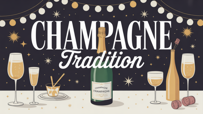 bouteille champagne tradition de delagne sur table festive