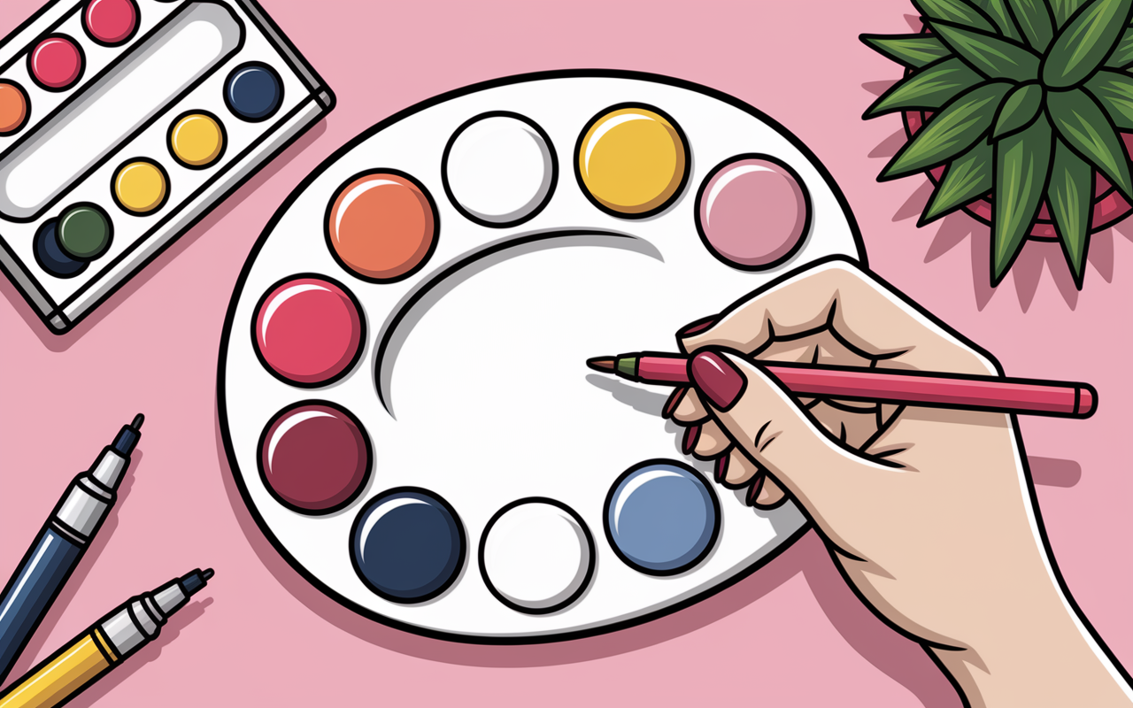 comment fait on du rose, nuances palette melange