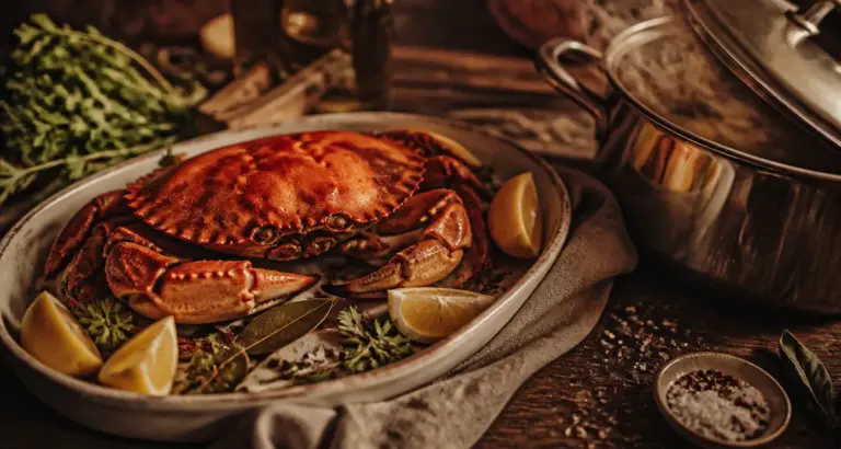 Cuisson du tourteau : chair ferme, 15 min par kilo