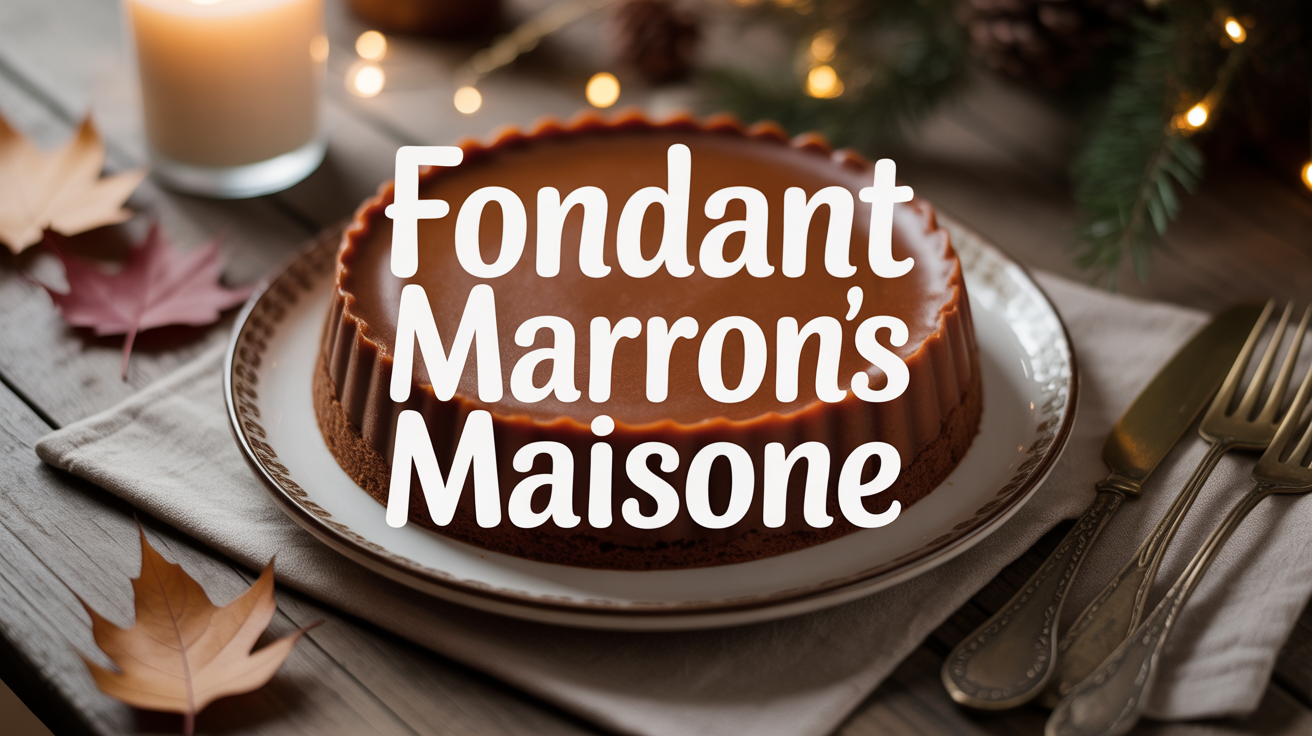 fondant à la crème de marron clément faugier sur assiette rustique