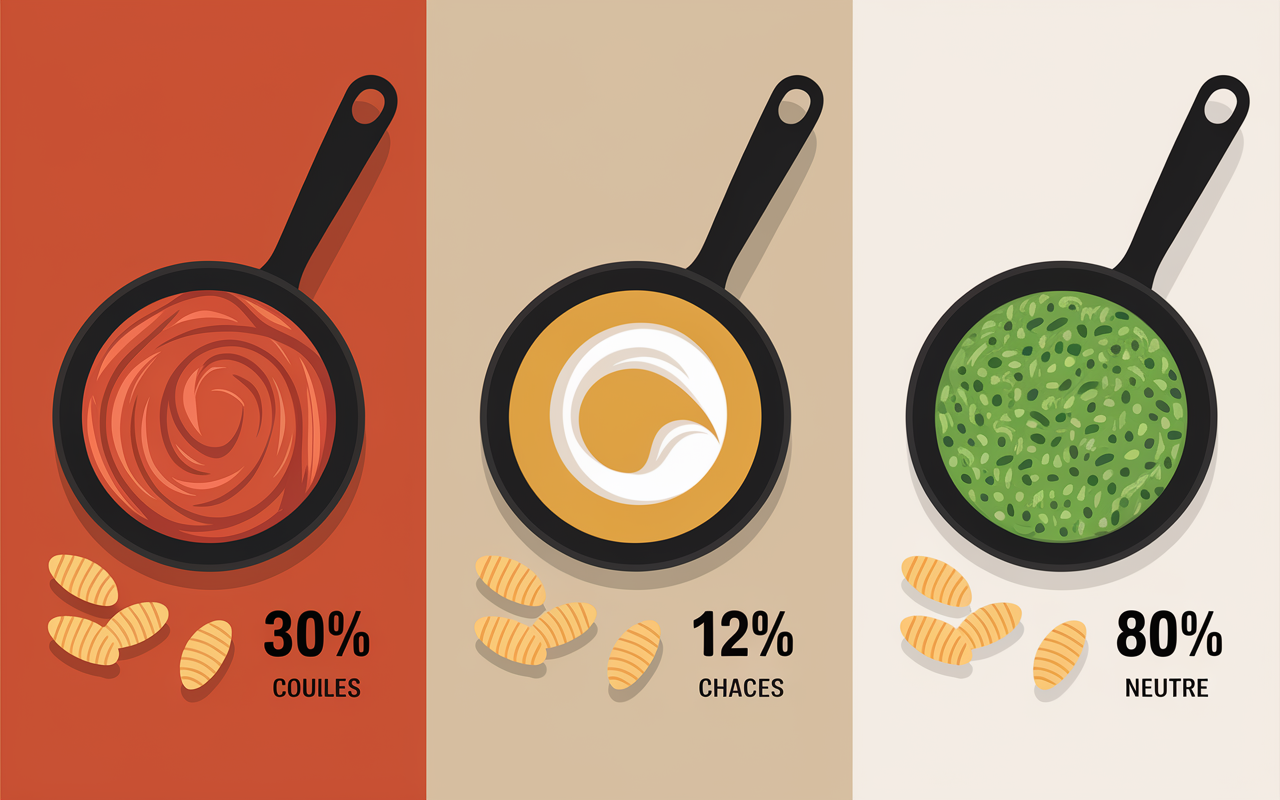 gnocchi et accompagnement sauces variées calories