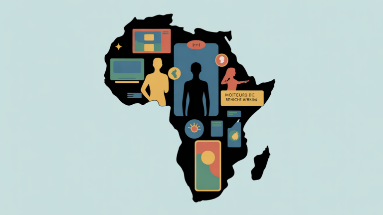 Carte stylisée moteur de recherche met africain