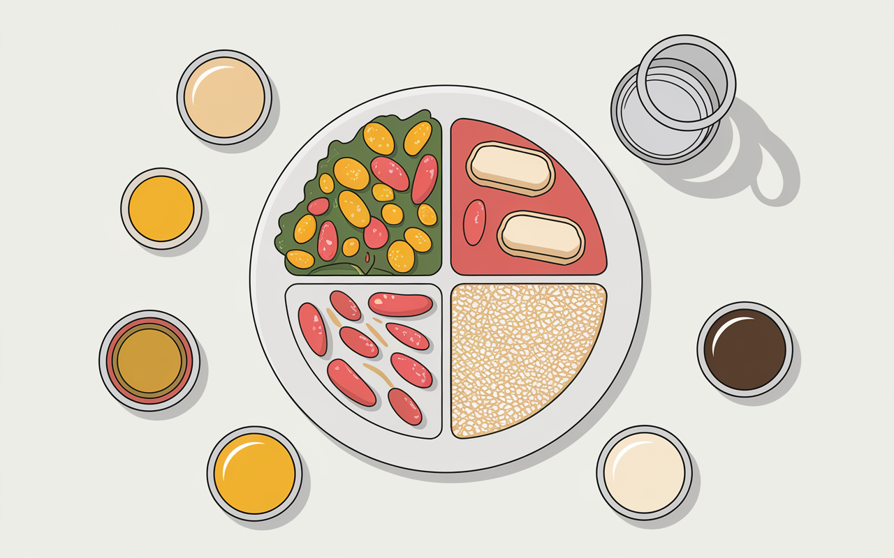 Assiette repas typique nourriture healthy