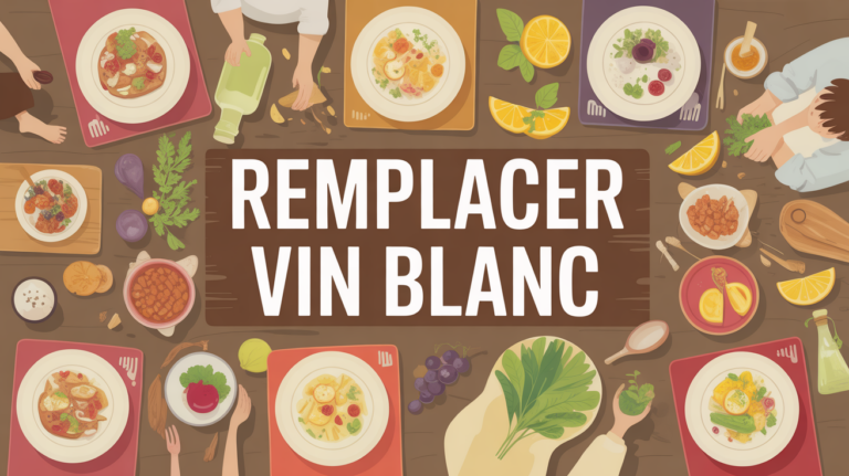 par quoi remplacer le vin blanc table plats cuisine