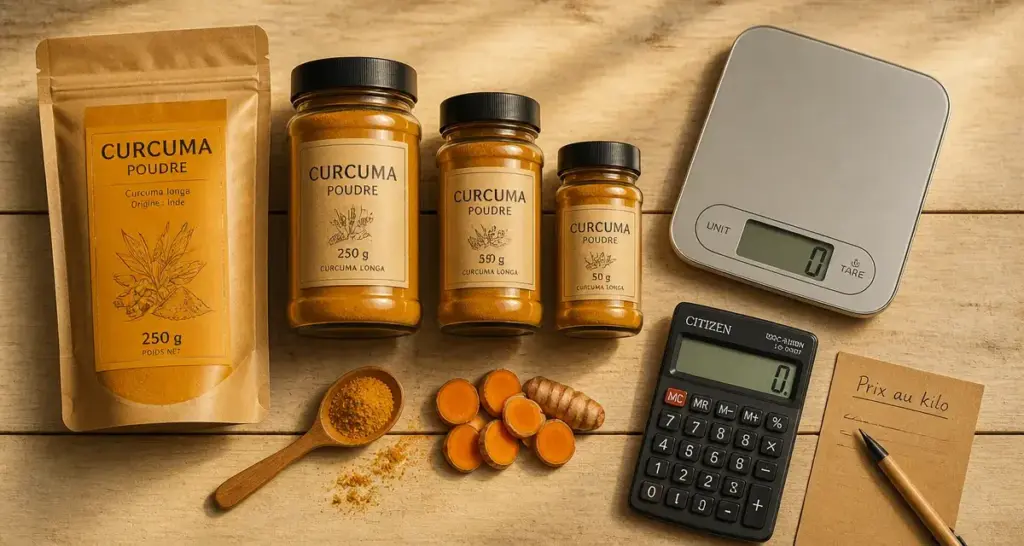 Prix du curcuma : comparer le coût au kilo