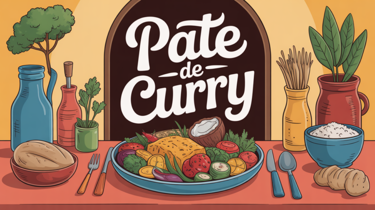 Plat familial recette avec pate de curry sur table chaleureuse