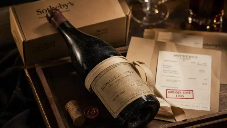 Romanée-Conti 1945, plus cher vin du monde : bouteille et étiquette