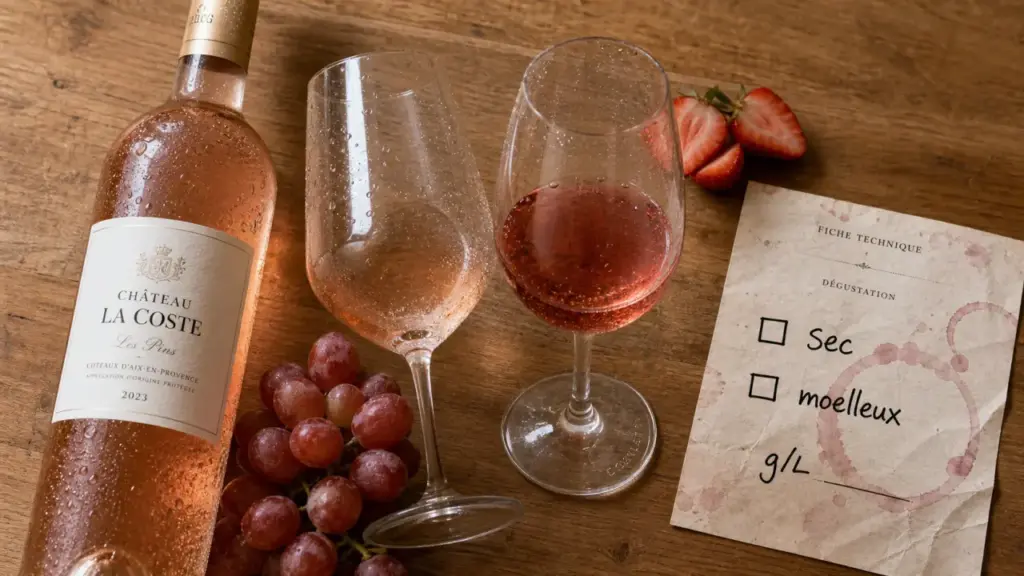 Vin rosé surcé : sec, moelleux ou doux, repères.