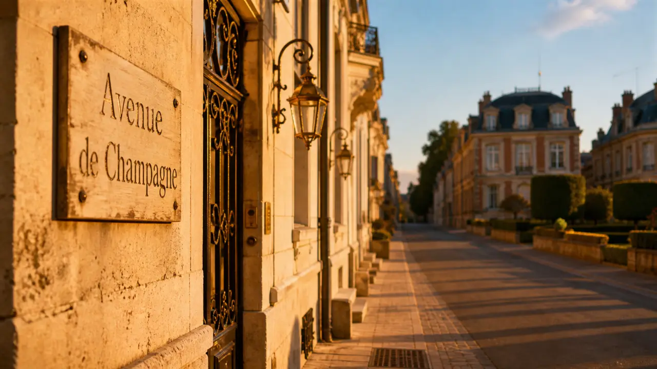 Avenue de Champagne à Épernay, hôtels particuliers et jardins à la française