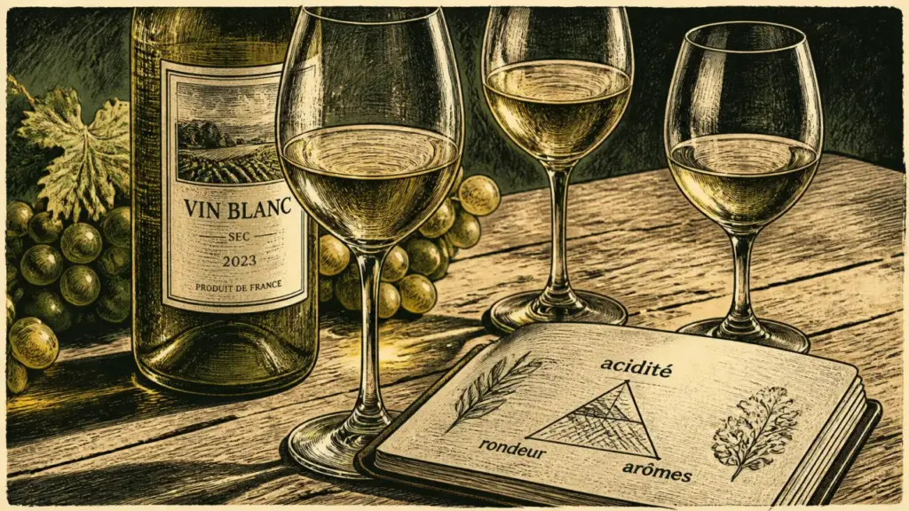 Cépage blanc : vin frais, rond ou moelleux