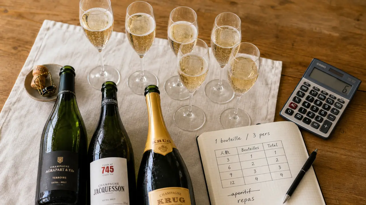 Combien de champagne par personne : calcul exact pour réussir votre réception