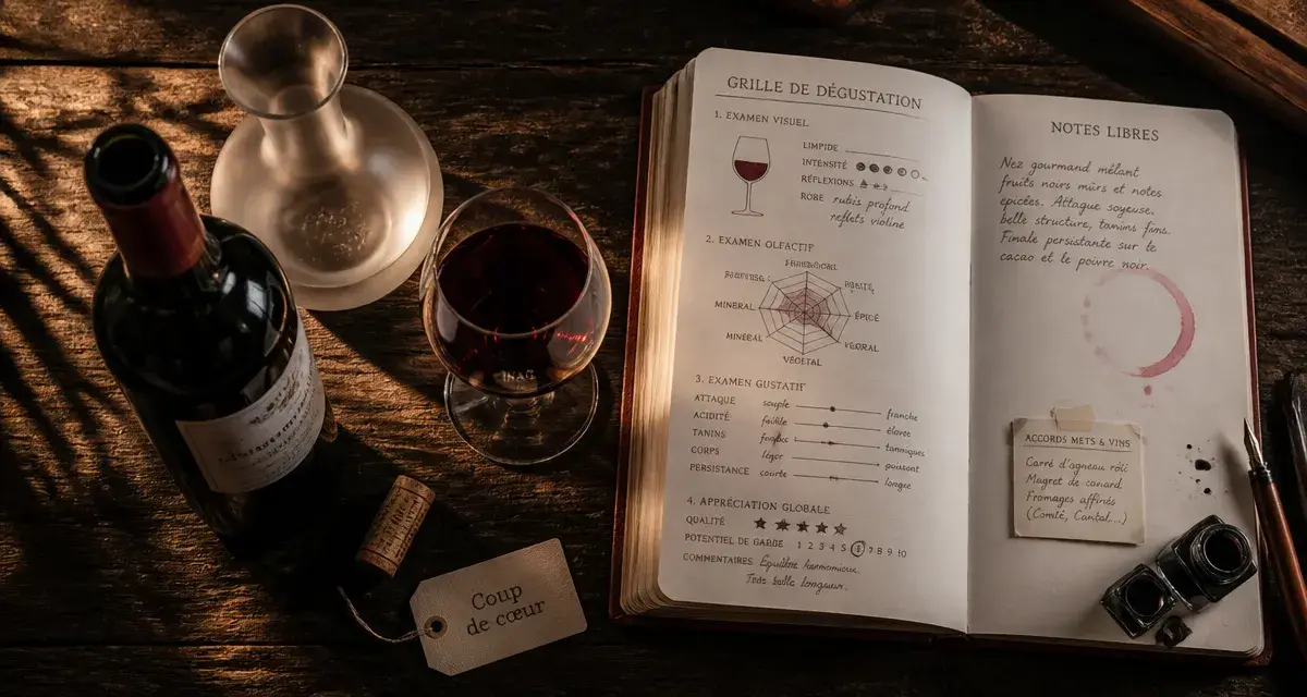 Hachette guide vin : dégustation sur table, verres et carnet