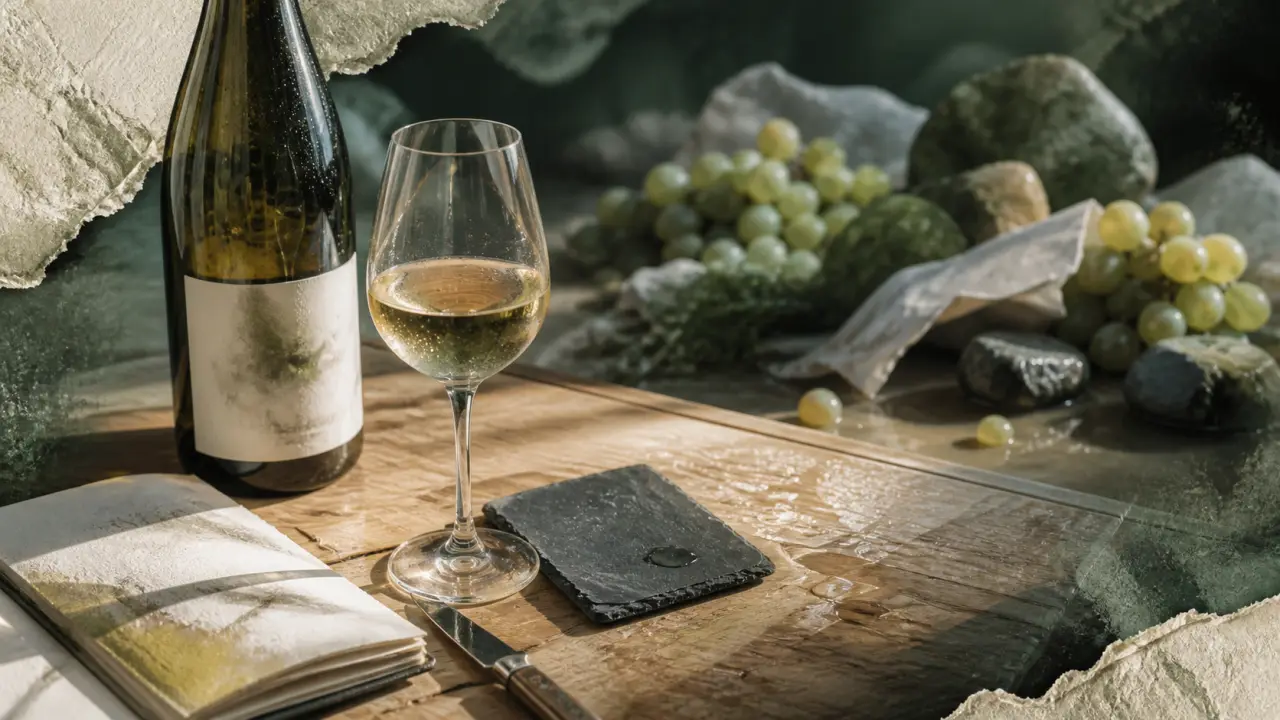 vin nature sancerre, bouteille et verre, tension minérale