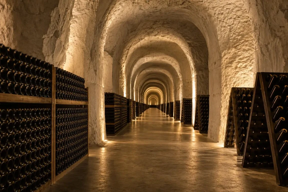 Caves historiques de la Maison Champagne Gosset à Épernay